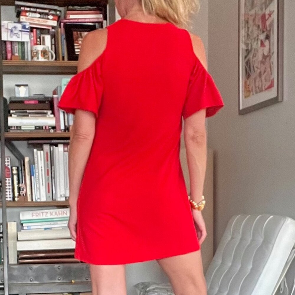 Zara Basic Collection Women's Red Cold Shoulder B… - image 8